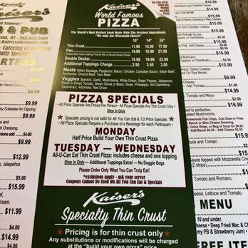 Kaiser's Pizza & Pub - Misleading - Pizza Near Me - Kenosha, Wisconsin Kaiser's Pizza & Pub - Misleading - Pizza Near Me - Kenosha, Wisconsin