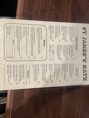 Menu photo 4 St James's Gate Banff, AB Menu photo 4 St James's Gate Banff, AB