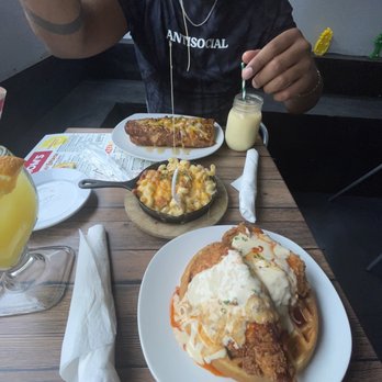 Mom's Kitchen & Bar - Chicken & Bacon Waffle - Bars Near Me - Astoria, New York