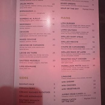Lima Twist - Main menu - Lounges Near Me - Washington, DC, District of Columbia Lima Twist - Main menu - Lounges Near Me - Washington, DC, District of Columbia