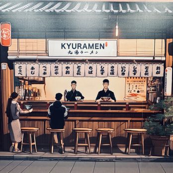 Kyuramen - Wall decal when heading to the restroom - Ramen Near Me - Shenandoah, Texas Kyuramen - Wall decal when heading to the restroom - Ramen Near Me - Shenandoah, Texas