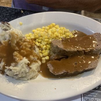 The Olde Theater Diner - Baked meatloaf dinner homemade mashed potatoes and corn - Diners Near Me - Coventry, Rhode Island