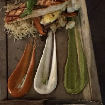 Tempo Cantina - salmon/rice/vegetable dish - New American Near Me - Brea, California Tempo Cantina - salmon/rice/vegetable dish - New American Near Me - Brea, California