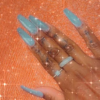 Happy Day Nails & Spa - Coffin, lavender acrylic powder and cats' eye top coat - Nail Salons Near Me - Sacramento, California Happy Day Nails & Spa - Coffin, lavender acrylic powder and cats' eye top coat - Nail Salons Near Me - Sacramento, California