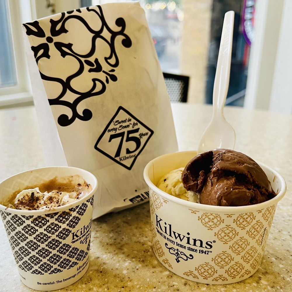 Kilwins Ice Cream - Chocolate - Fudge - two cups of ice cream - Chocolatiers & Shops Near Me - San Antonio, Texas