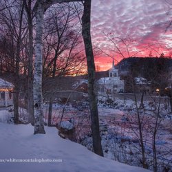 White Mountain Photo Gallery - Jackson Village Sunset