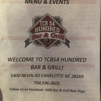 Tcb 54 Bar & Grill - Menu - Bars Near Me - Charlotte, North Carolina Tcb 54 Bar & Grill - Menu - Bars Near Me - Charlotte, North Carolina