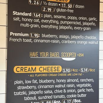 New York Bagel Cafe - Bagel and cream cheese menu. - Bakeries Near Me - Tulsa, Oklahoma New York Bagel Cafe - Bagel and cream cheese menu. - Bakeries Near Me - Tulsa, Oklahoma
