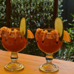 Fillhardt Artisan Bartending & Catering - Michelada with Grilled Shrimp