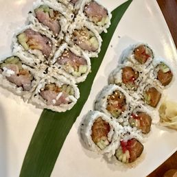 Negihama and Spicy Salmon roll.