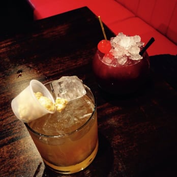 Almost Famous - Butterkissed Old Fashioned and Cherry Bomb - New American Near Me - Manchester, LAN
