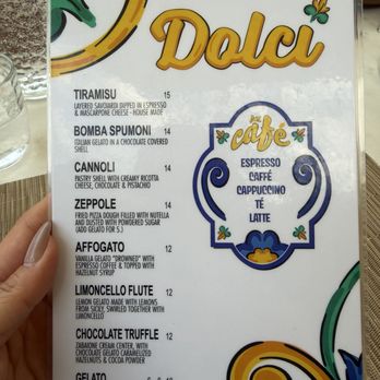 Centro & Storico Cafe - DESSERT MENU as of MAY 2026 - Italian Near Me - Orange, California