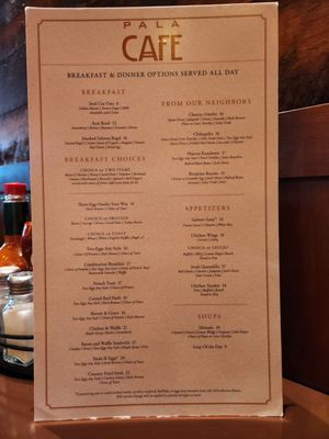 Menu photo 2 Pala Cafe Pala, CA Menu photo 2 Pala Cafe Pala, CA