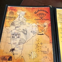 Kohinoor - Menu cover