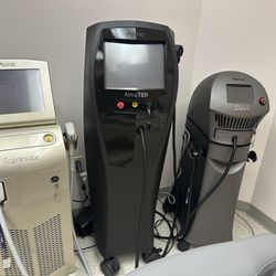 Our heavy hitters! Soprano Ice virtually painless laser hair removal, Alma TED hair restoration and Alma OPUS skin resurfacing tool