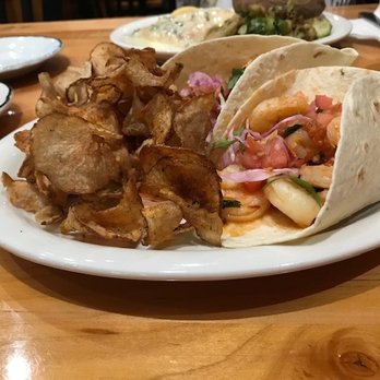 On The Rocks - Shrimp Tacos with Homemade Chips - Sports Bars Near Me - Atlantic Beach, North Carolina