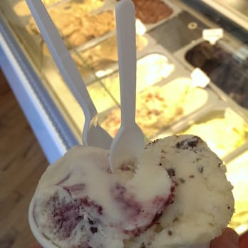 Rococo Ice Cream - Large (3 flavors): Salty Sweet Cream, Whoopie Pie, and Goat Cheese & Blackberry Chambord Swirl. Delish! - Ice Cream & Frozen Yogurt Near Me - Kennebunk, Maine