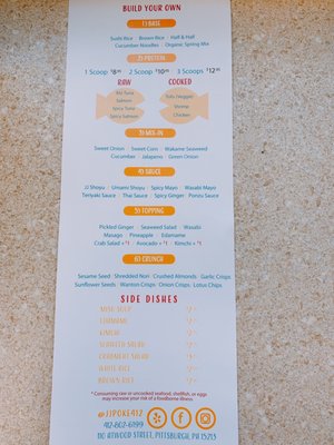 Menu photo 8 JJ Poke Pittsburgh, PA