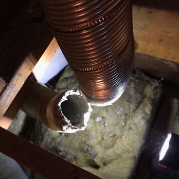 The Dryer Vent Experts - Disconnected hose that he fixed. - Air Duct Cleaning Near Me The Dryer Vent Experts - Disconnected hose that he fixed. - Air Duct Cleaning Near Me