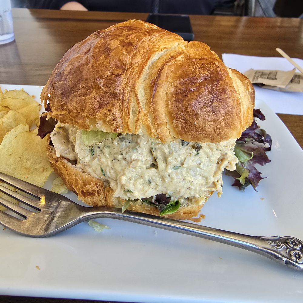 Mountain House Cafe - Chicken Salad Croissant, lots of stuffing! - Coffee & Tea Near Me - St. Louis, Missouri Mountain House Cafe - Chicken Salad Croissant, lots of stuffing! - Coffee & Tea Near Me - St. Louis, Missouri
