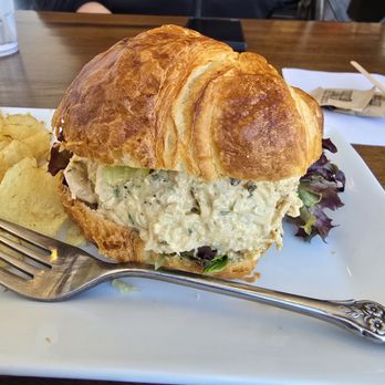 Mountain House Cafe - Chicken Salad Croissant, lots of stuffing! - Coffee & Tea Near Me - St. Louis, Missouri