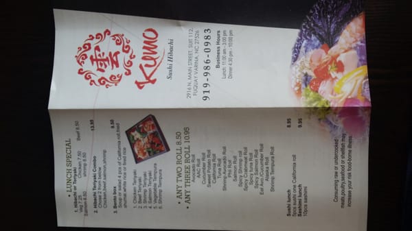 Menu photo 8 Kumo Sushi Fuquay Varina, NC