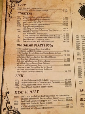 Menu photo 6 Mlejnice Prague, PR Menu photo 6 Mlejnice Prague, PR