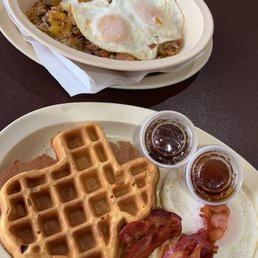 Mom's Skillet, waffle breakfast Mom's Skillet, waffle breakfast