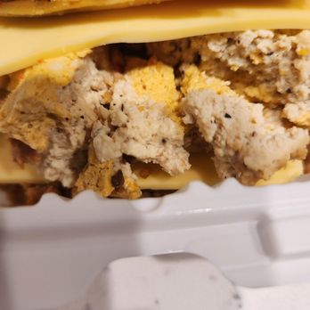 Dodah’s Kitchen - Crumbly mess. This was after I added slices of vegan cheese - Soul Food Near Me - Mount Rainier, Maryland