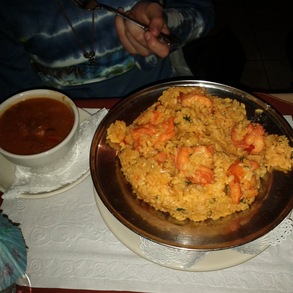 El Galeon Restaurant - Shrimp rice with side of beans. Pretty good. - Caribbean Near Me - Aguada, Puerto Rico El Galeon Restaurant - Shrimp rice with side of beans. Pretty good. - Caribbean Near Me - Aguada, Puerto Rico