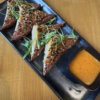 NEP Cafe - Shrimp Toast (milk bread, seasame, hot honey mayo) - Breakfast & Brunch Near Me - Irvine, California NEP Cafe - Shrimp Toast (milk bread, seasame, hot honey mayo) - Breakfast & Brunch Near Me - Irvine, California