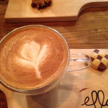 Ella Cafe - Decaf latte with art! This place is special! - Coffee & Tea Near Me - Plantation, Florida