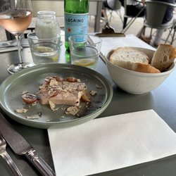 Sugar Hill - Duck mousse w/ truffles and grapes.