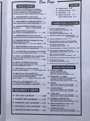 Menu photo 3 Don Pepe Mexican Restaurant Dunnellon, FL Menu photo 3 Don Pepe Mexican Restaurant Dunnellon, FL