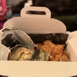 Chicken Wrap and Chips Chicken Wrap and Chips