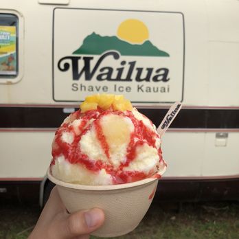 Wailua Shave Ice - Pineapple strawberry with snow cap - Shaved Ice Near Me - Kapaa, Hawaii Wailua Shave Ice - Pineapple strawberry with snow cap - Shaved Ice Near Me - Kapaa, Hawaii