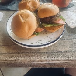 Beach Burger Bar & Grill - You can see the plate of fried cheese app in the back almost all gone. This is the sliders 5/5.