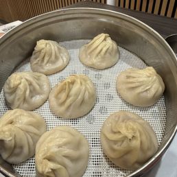 Xiao Long Bao (pork) nice and soupy and the wrapper was delicate cs thick and gummy