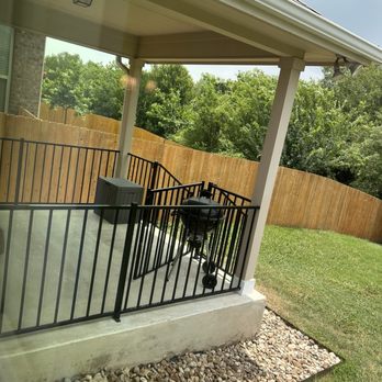 Jcer Welding Construction - New railing and gate for the porch - Metal Fabricators Near Me - Dale, Texas Jcer Welding Construction - New railing and gate for the porch - Metal Fabricators Near Me - Dale, Texas