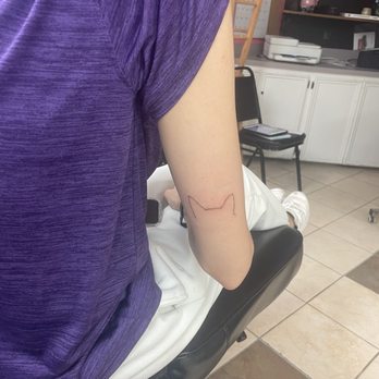 Electric Cat Tattoo - Unique cat ears - Tattoo Near Me - Spring, Texas