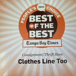 Clothes Line Too - We are honored to be voted Best of the Best in the Tampa Bay area. Come check us out!!