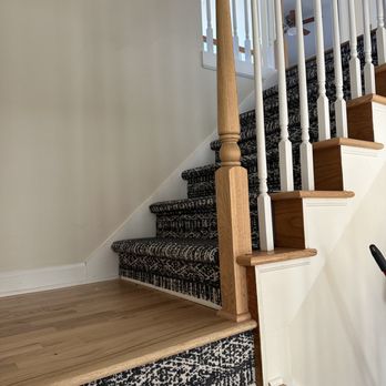 Concept Flooring - Carpet runner install on stairs. - Flooring Near Me - Woodstock, Georgia