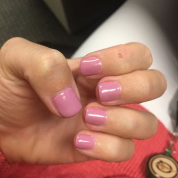 ProfessioNail - Gel nails, exactly as the swatch color. Took his time painting and did great! Only $20! - Nail Salons Near Me - Madison, Alabama