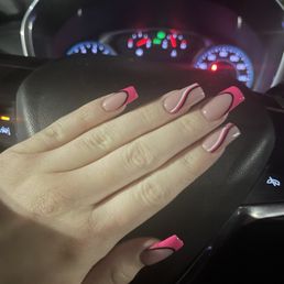 Full set of acrylics w design Full set of acrylics w design
