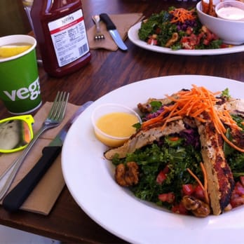 Veggie Grill by Next Level - Hail kale salad with grilled chicken - Vegan Near Me - Long Beach, California Veggie Grill by Next Level - Hail kale salad with grilled chicken - Vegan Near Me - Long Beach, California