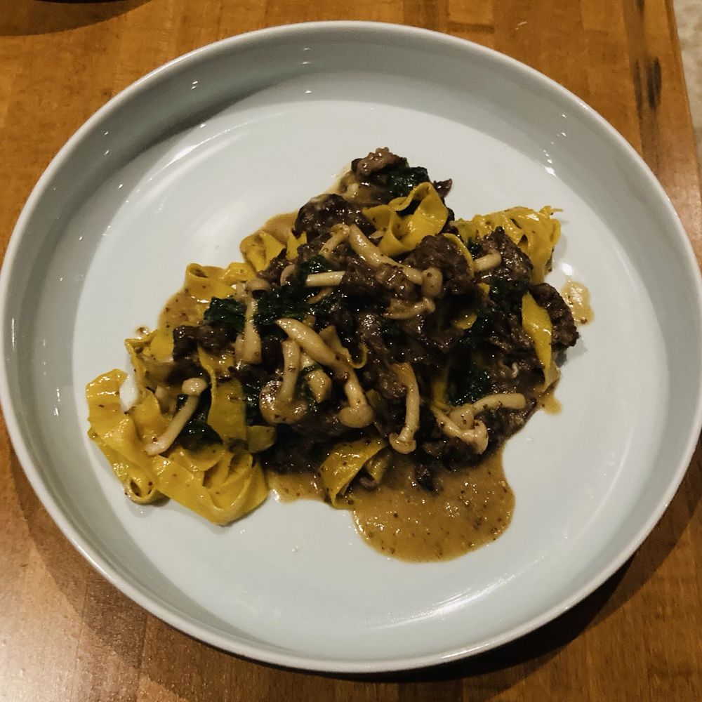 Trouvaille - Koji beef pasta - Cocktail Bars Near Me - Richmond, Virginia Trouvaille - Koji beef pasta - Cocktail Bars Near Me - Richmond, Virginia
