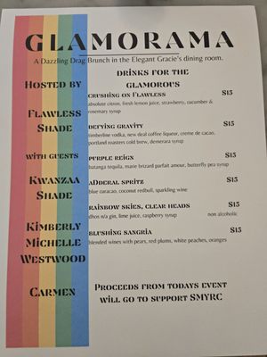 Menu photo 4 Gracie's Portland, OR