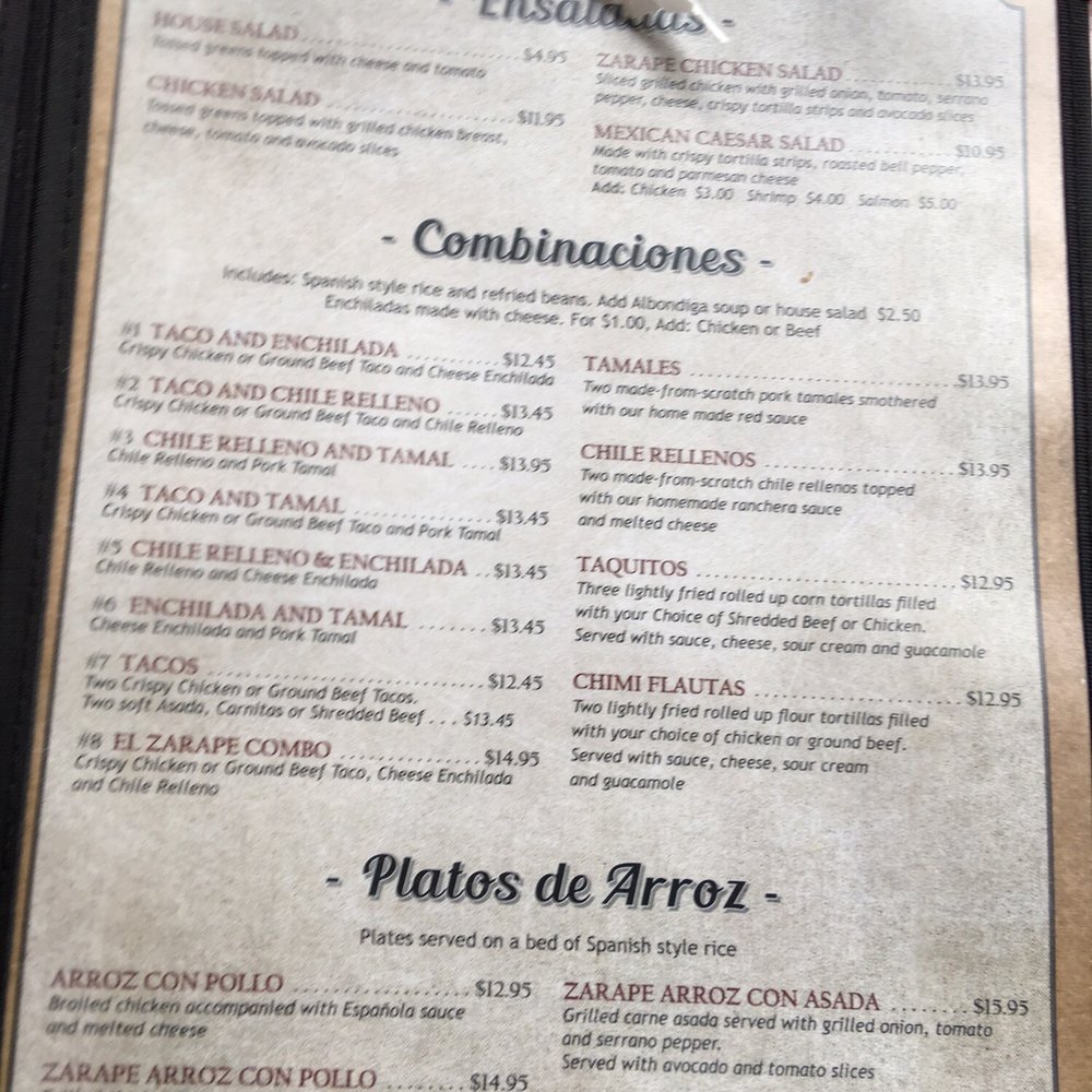 El Zarape - Menu - Mexican Near Me - Cypress, California El Zarape - Menu - Mexican Near Me - Cypress, California