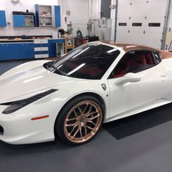 Konigenn Car Care & Wraps - Ferrari 458 Spider gloss rose gold wrapped