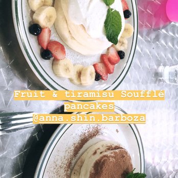 Basilur - Fruit soufflé pancake and Tiramisu Souffle Pancake - Coffee & Tea Near Me - Buena Park, California